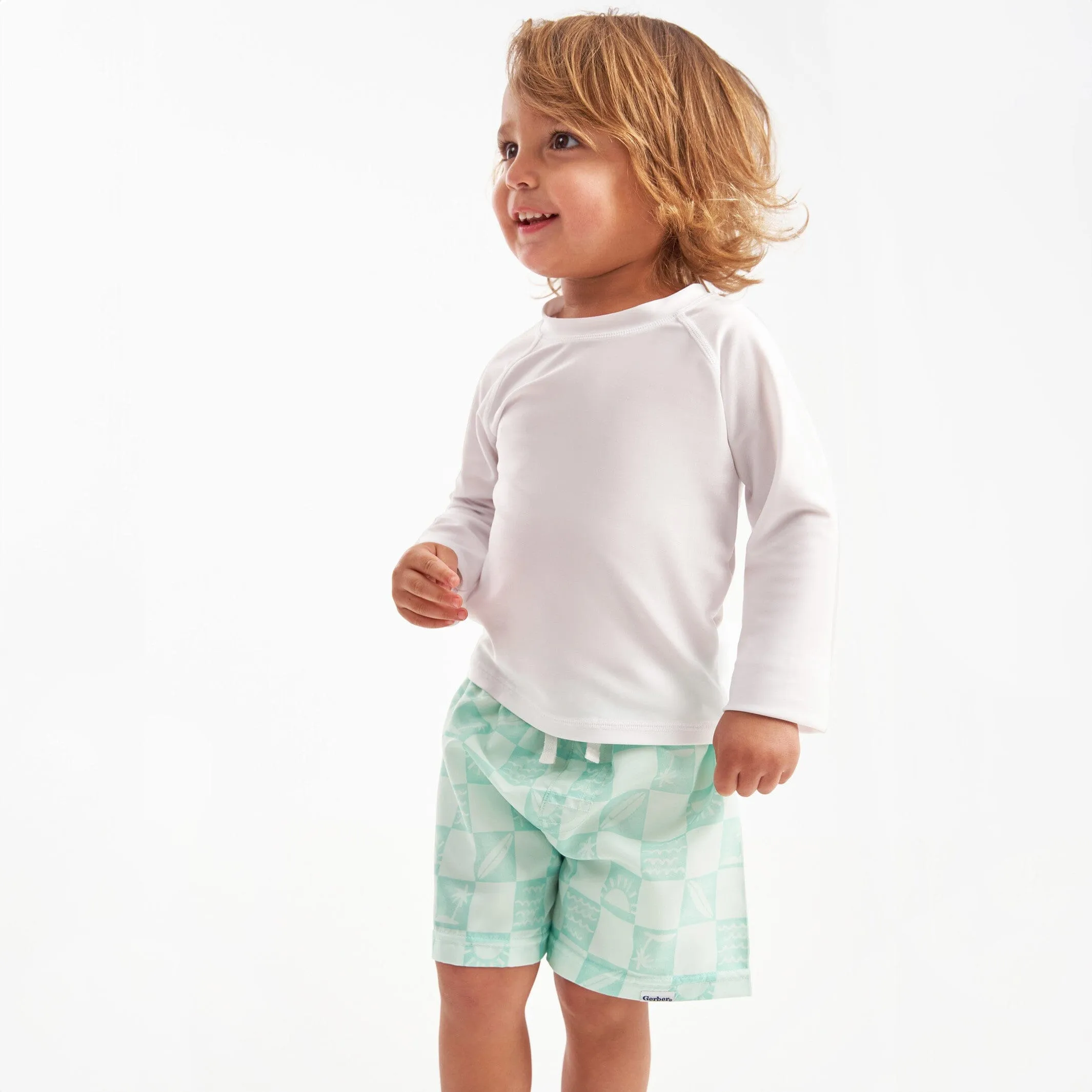 2-Pack Baby & Toddler Boys UPF 50  Surf Swim Trunks