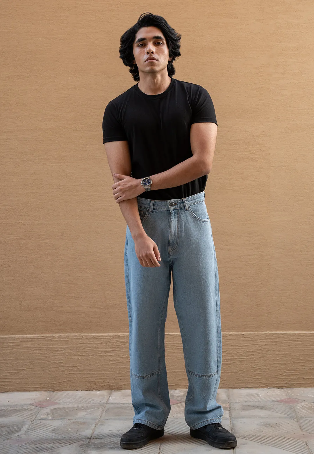 90’s Denim Straight Fit Jeans - Light Blue Wash