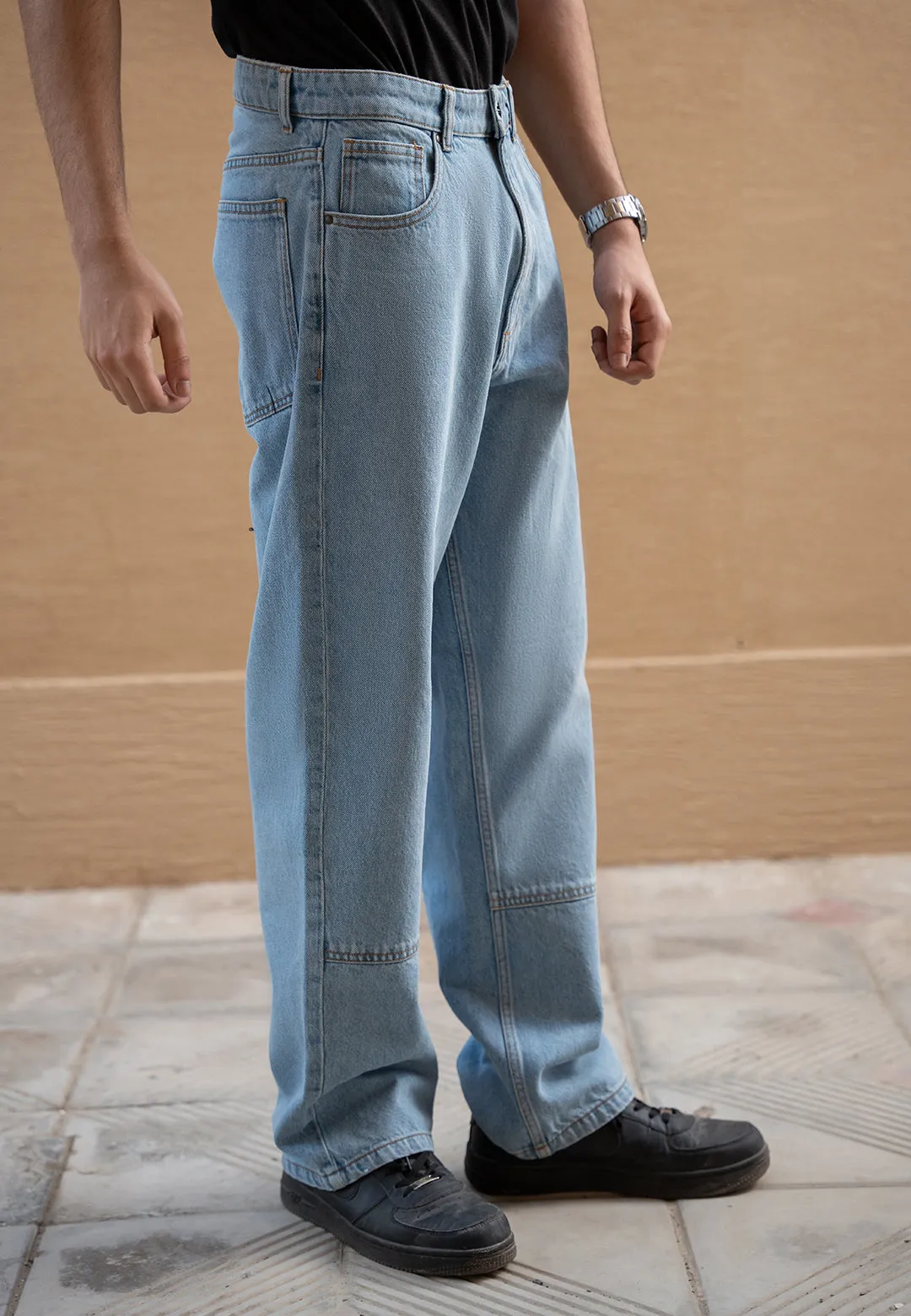 90’s Denim Straight Fit Jeans - Light Blue Wash