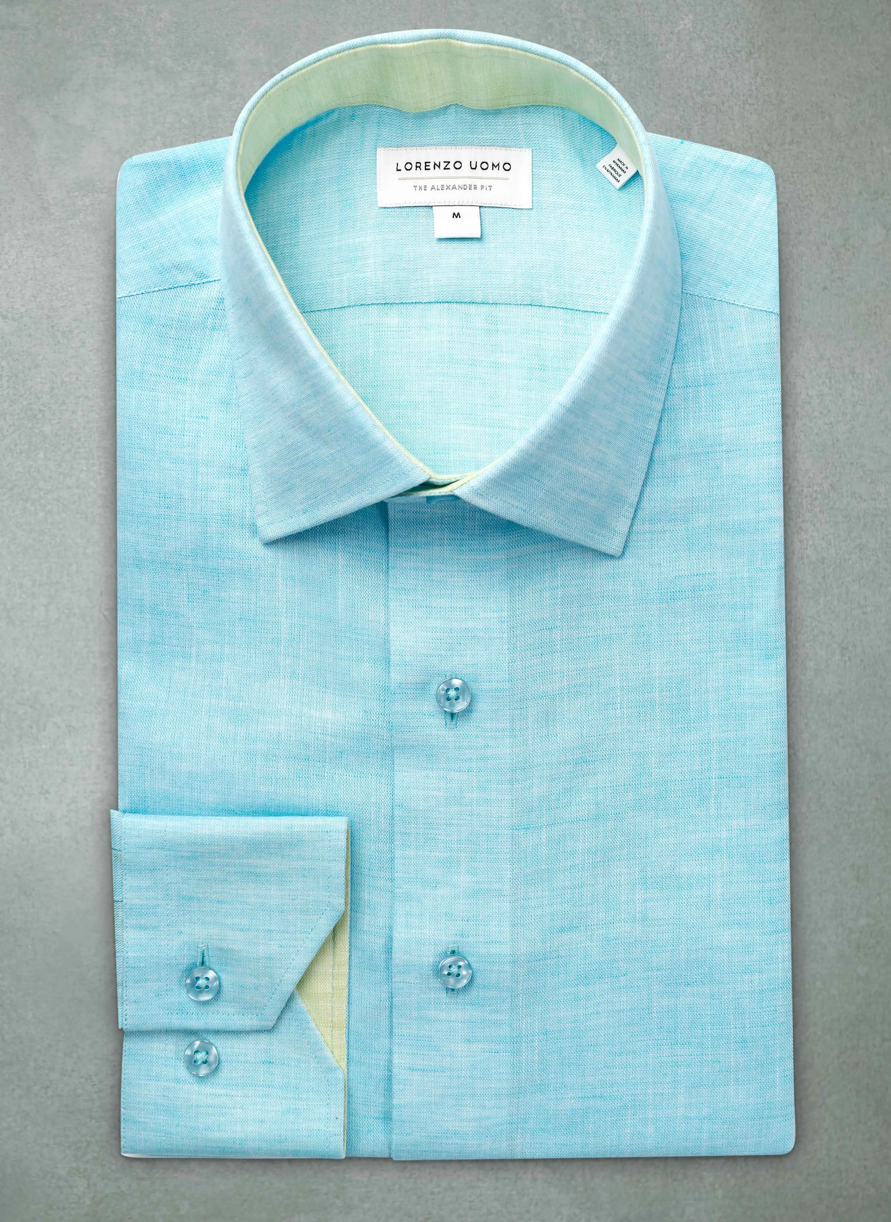 Alexander in Aqua Linen Shirt