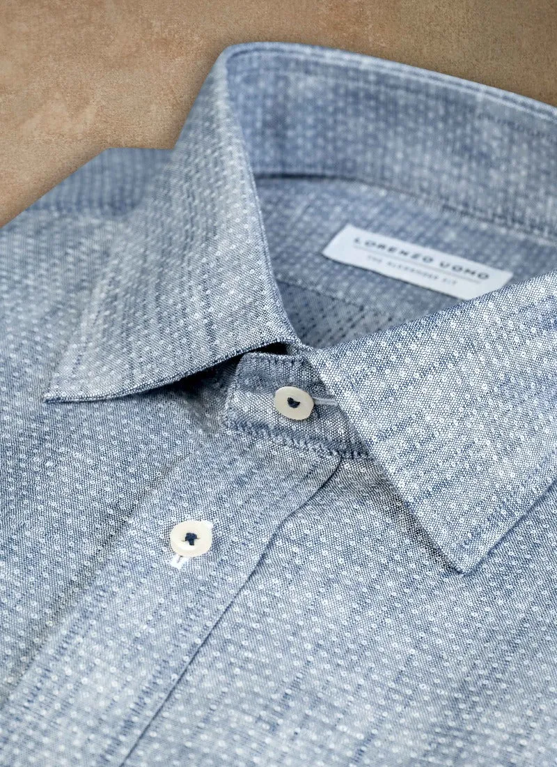 Alexander "Mille Rombi" Washed Denim Linen Shirt