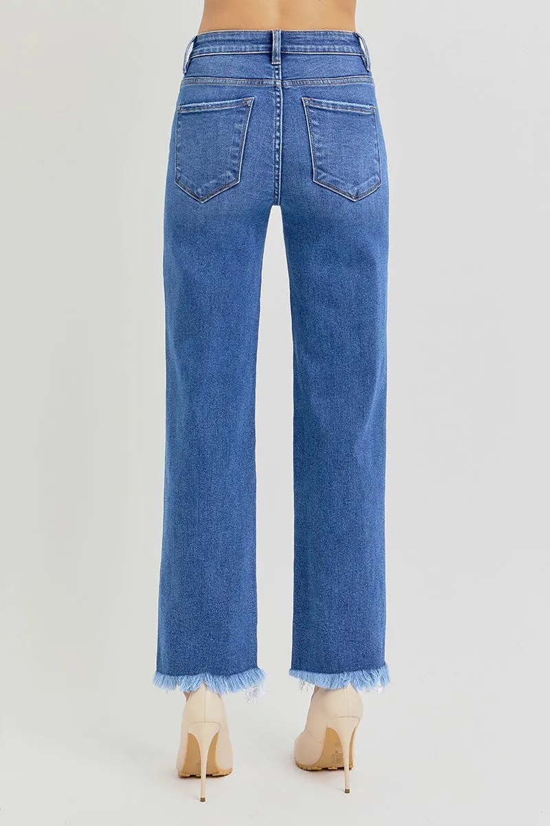 Alexis Tummy Control High Rise Straight Ankle Jeans