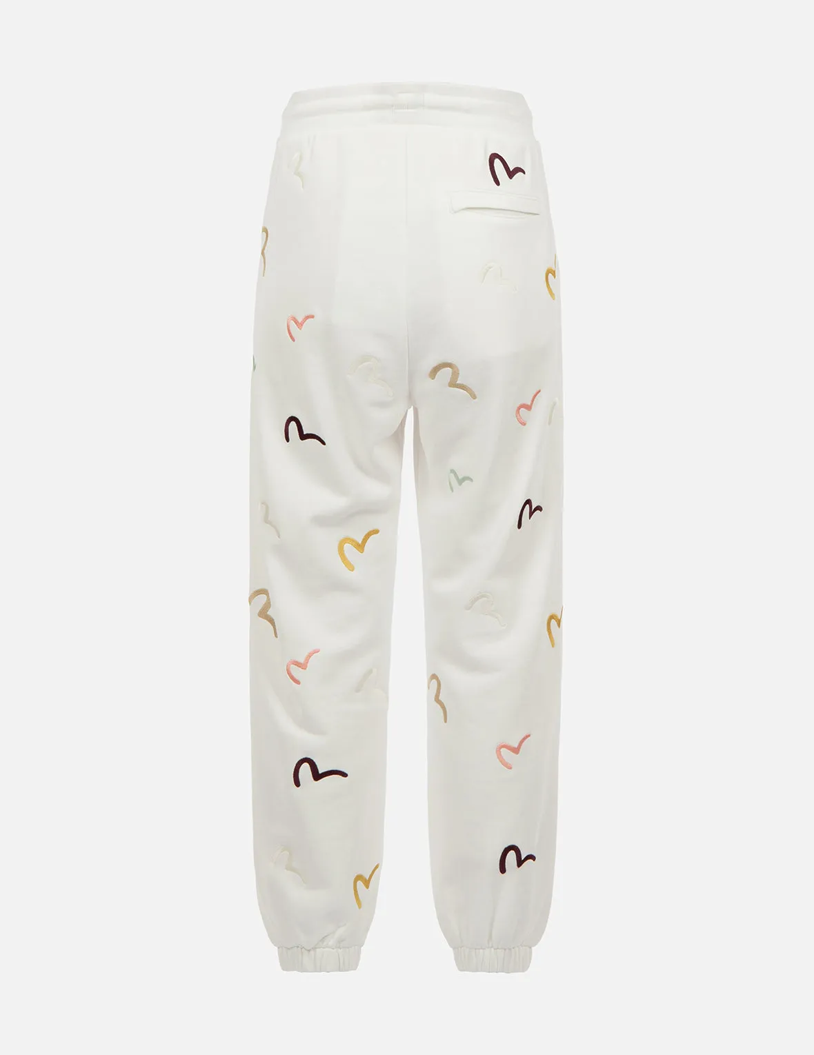 Allover Multi-color Seagull Embroidery Sweatpants