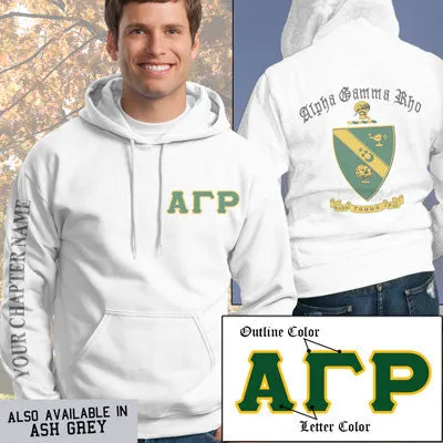 Alpha Gamma Rho Crest Hoodie - G185 - SUB