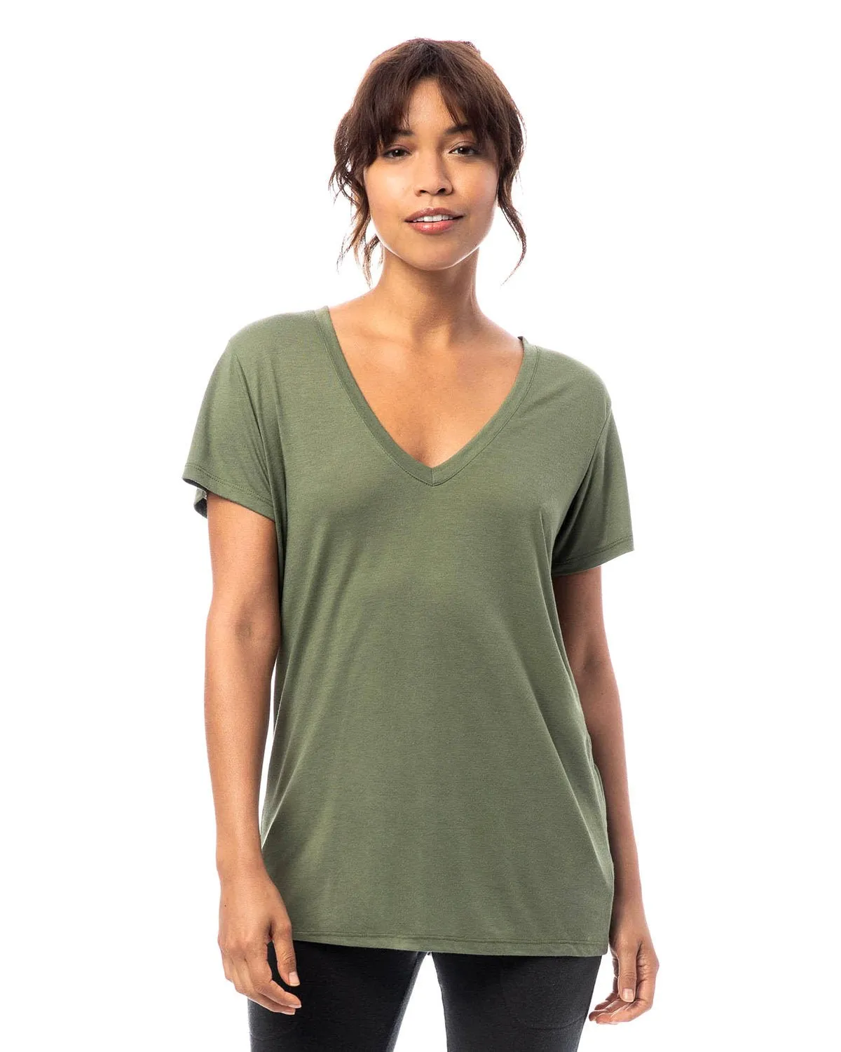 Alternative 2894B2 Ladies' Slinky-Jersey V-Neck T-Shirt