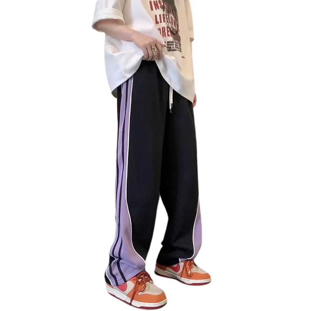 American Contrast Striped Sweatpants