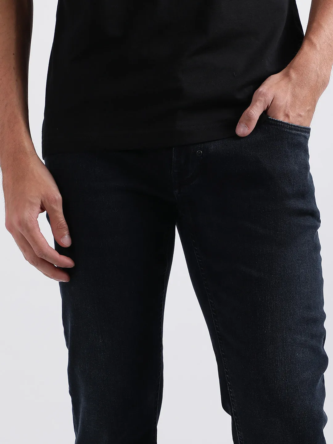 Antony Morato Men Solid Tapered Fit Jeans