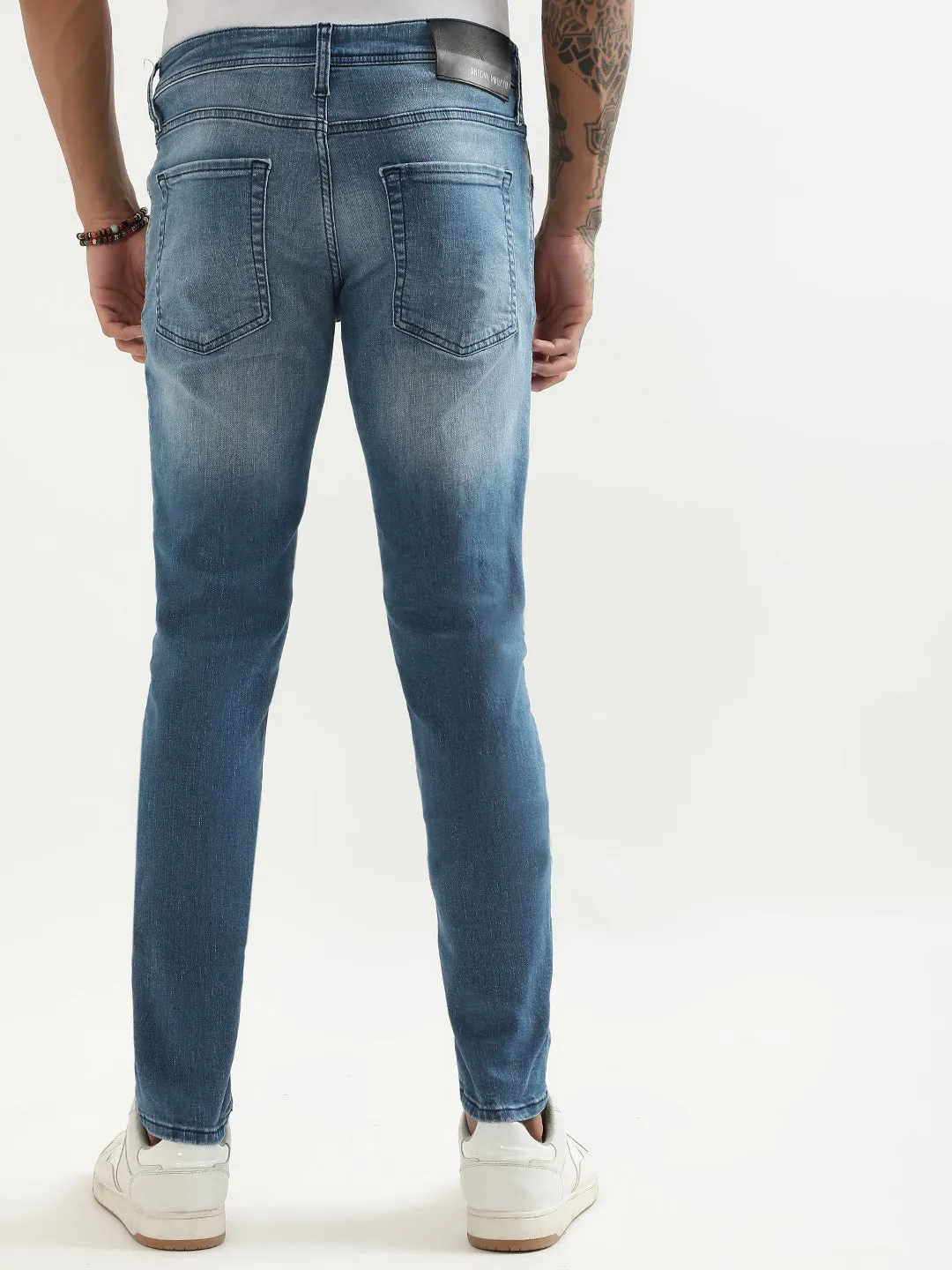 Antony Morato Men Tapered Fit Light Fade Stretchable Cotton Jeans