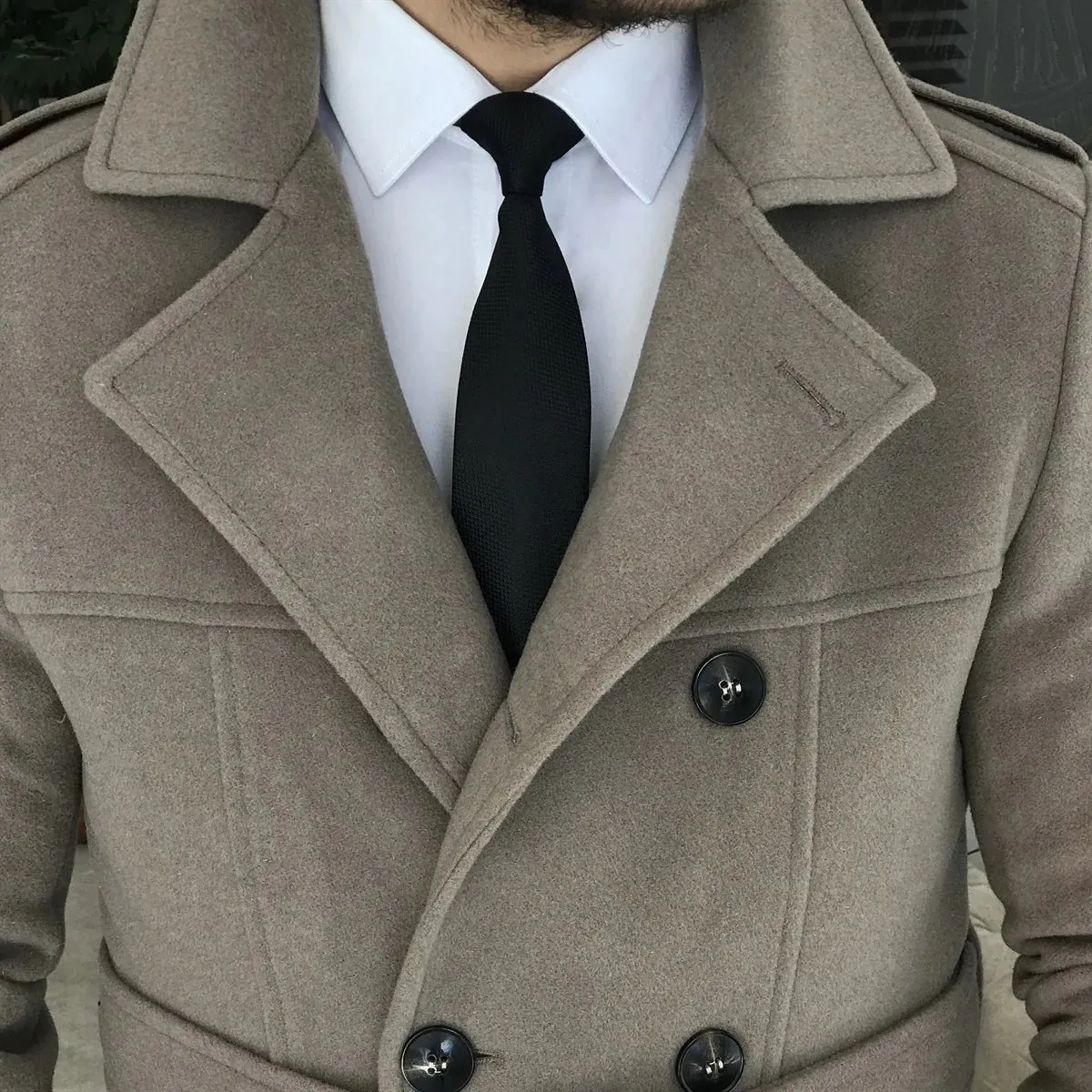 Arctic Vizon Double Breasted Coat by Italian Vega®