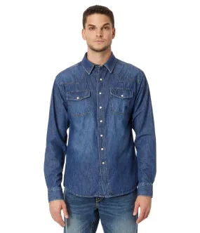 Ariat Men's Retro Long Sleeve Stone Denim Button Up Shirt