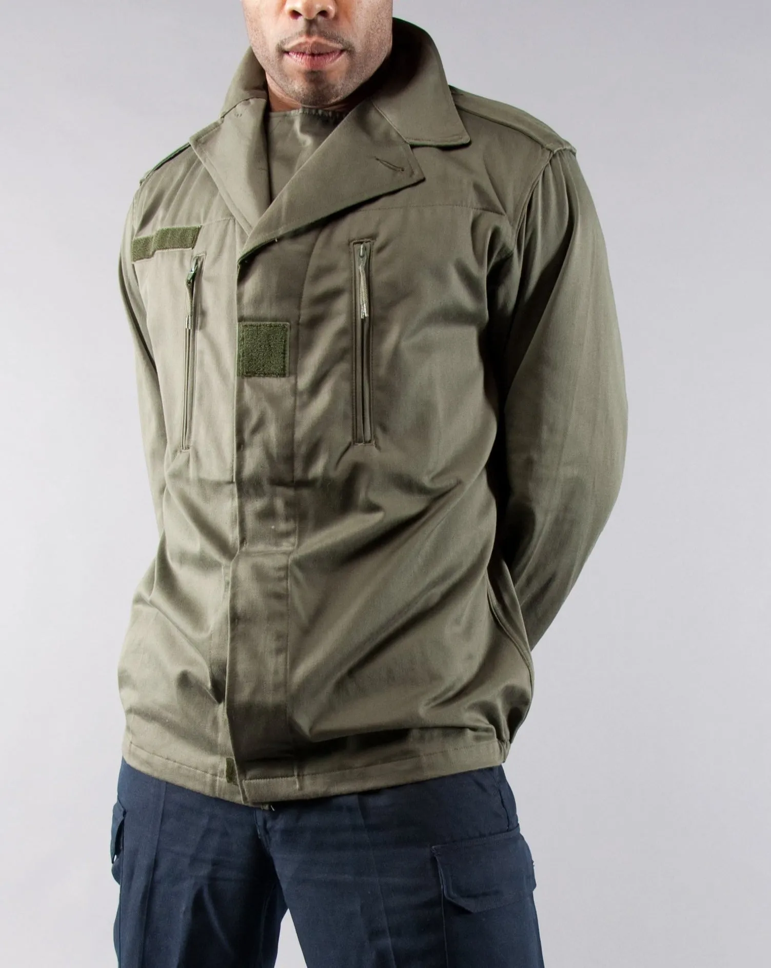 Army Green Vertical Pocket F2 Jacket