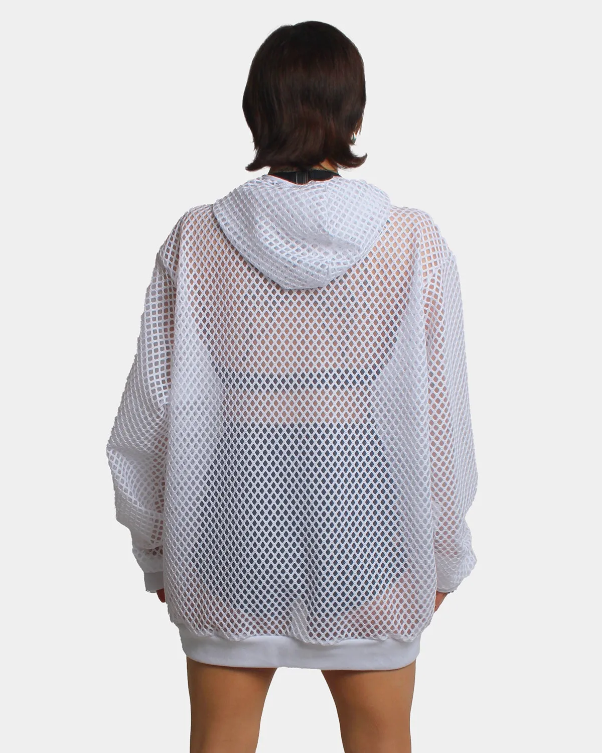 ASTROMESH BALACLAVA HOODIE UNISEX WHITE / BLACK