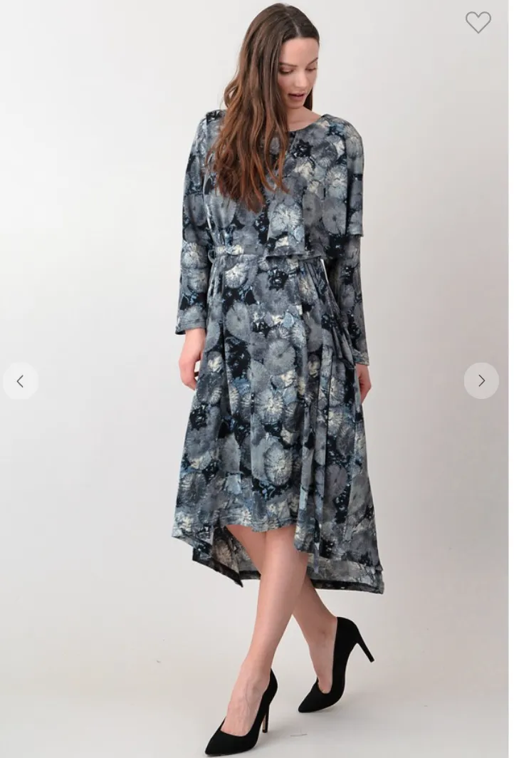 Asymmetrical High-Low Floral Dress