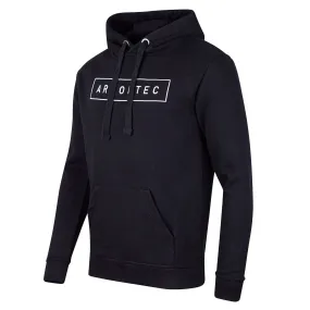 AT5016 Heavyweight Hoodie Black - White Logo