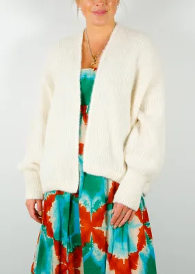 AV EAST19 Open Cardi in Pearl Melange