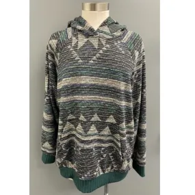 Aztec Printed Hoodie Top