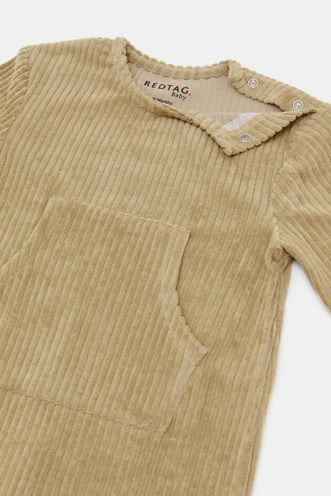 Babies Beige Textured Romper