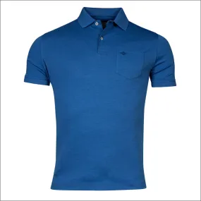 Baileys Dark Blue Cotton Blend Polo Top