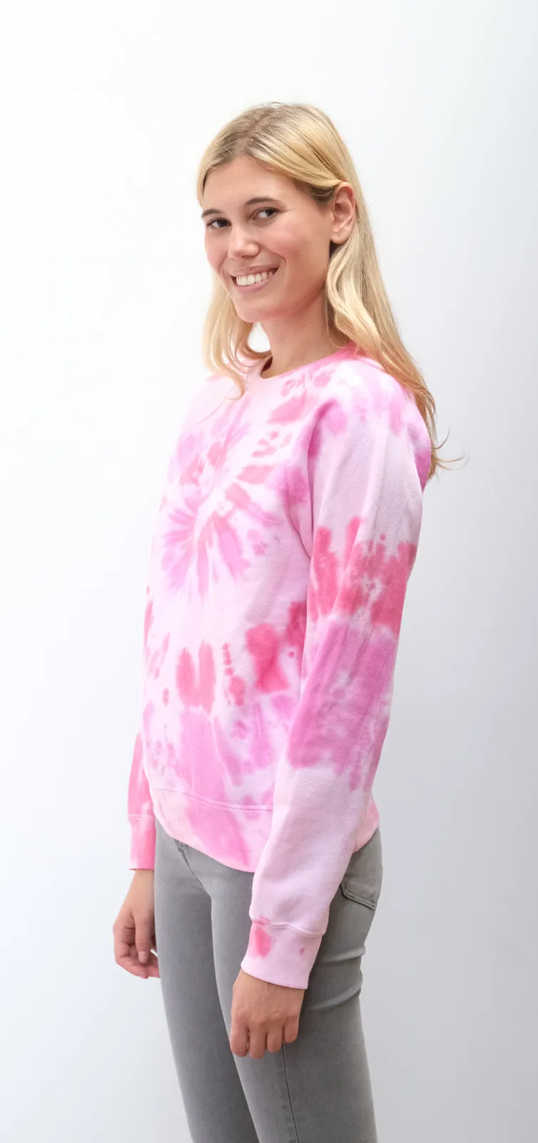 BI KIND Tie dye sweatshirt in pink