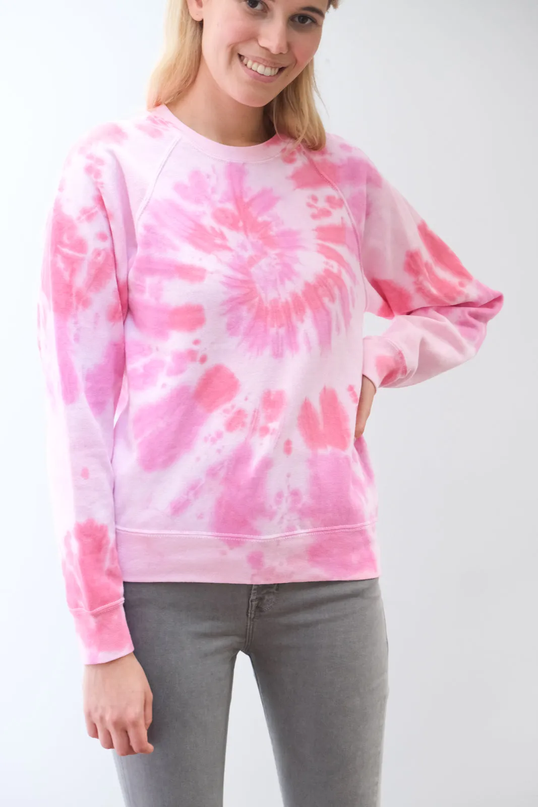 BI KIND Tie dye sweatshirt in pink