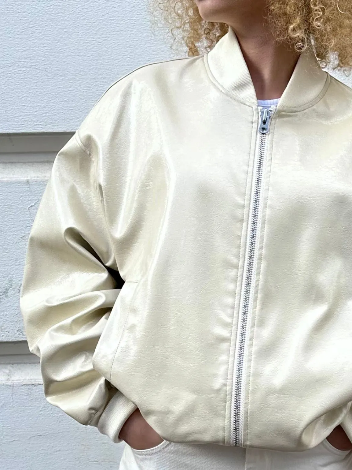 BIANCA VEGAN JACKET - CREME