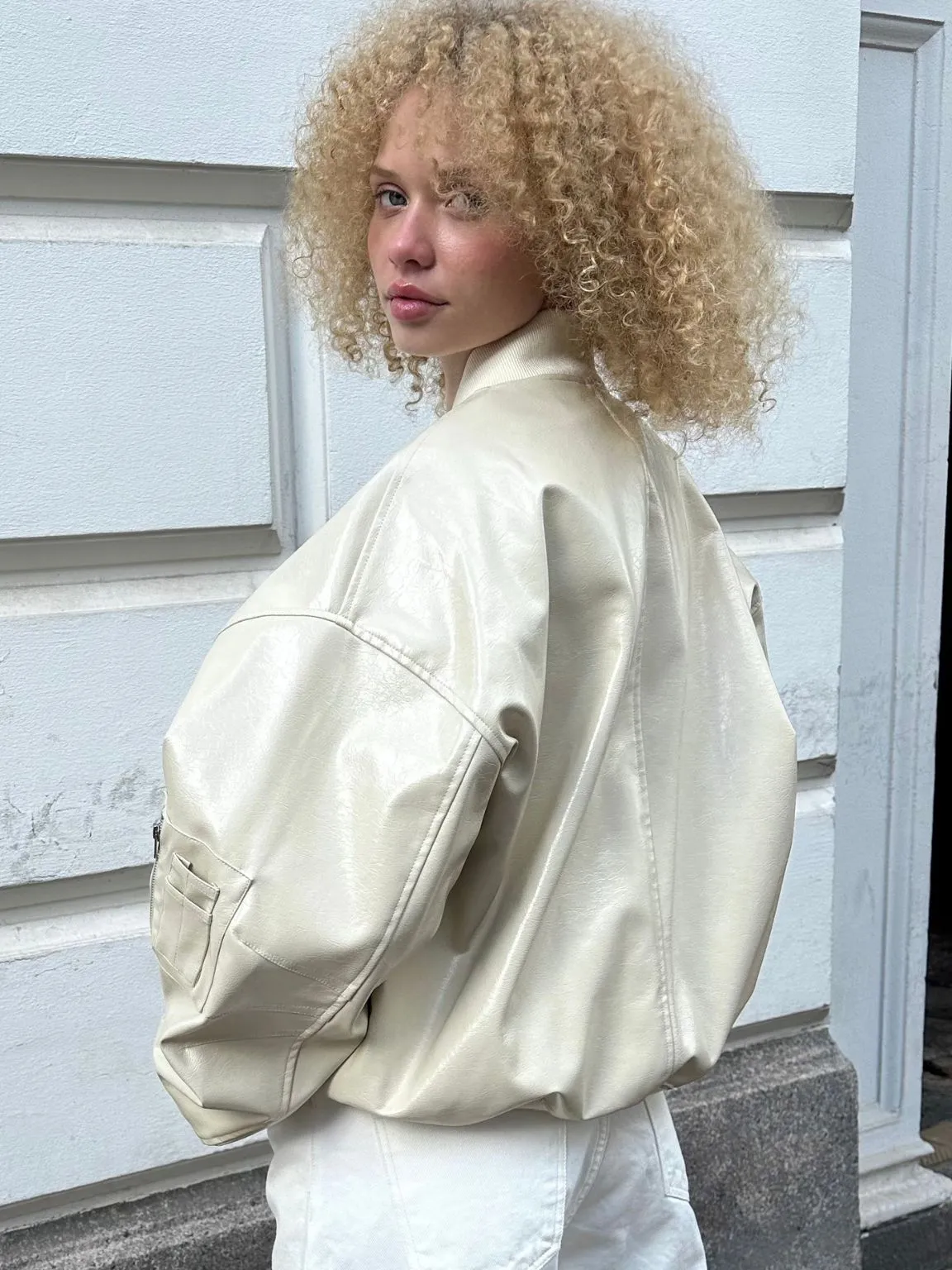 BIANCA VEGAN JACKET - CREME