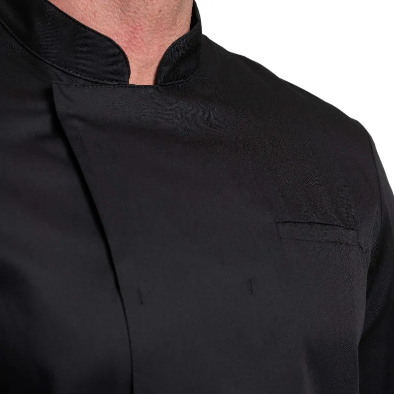 Black Long Sleeve Chef Coat - MANELLI