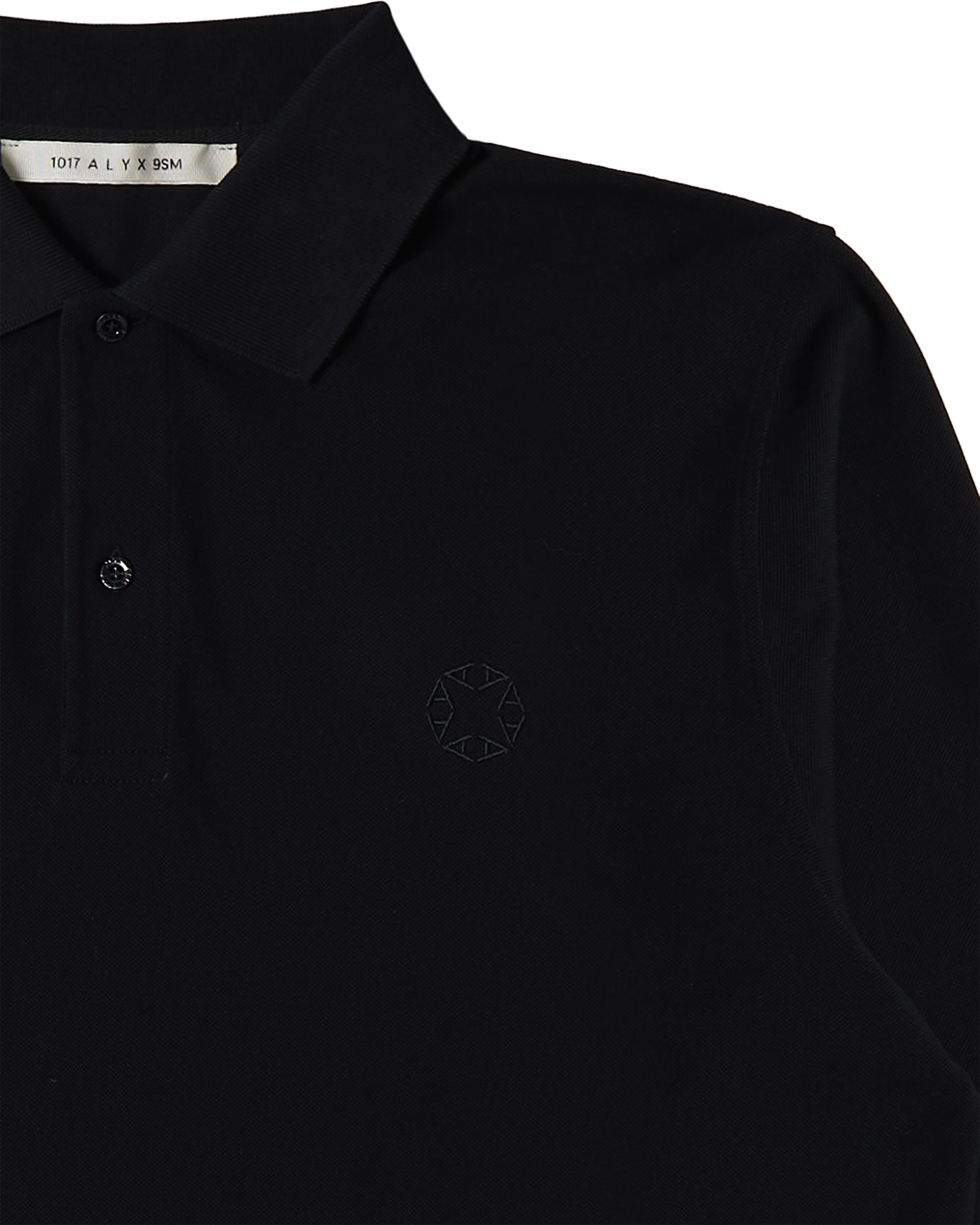 BLACK LONG-SLEEVE POLO SHIRT