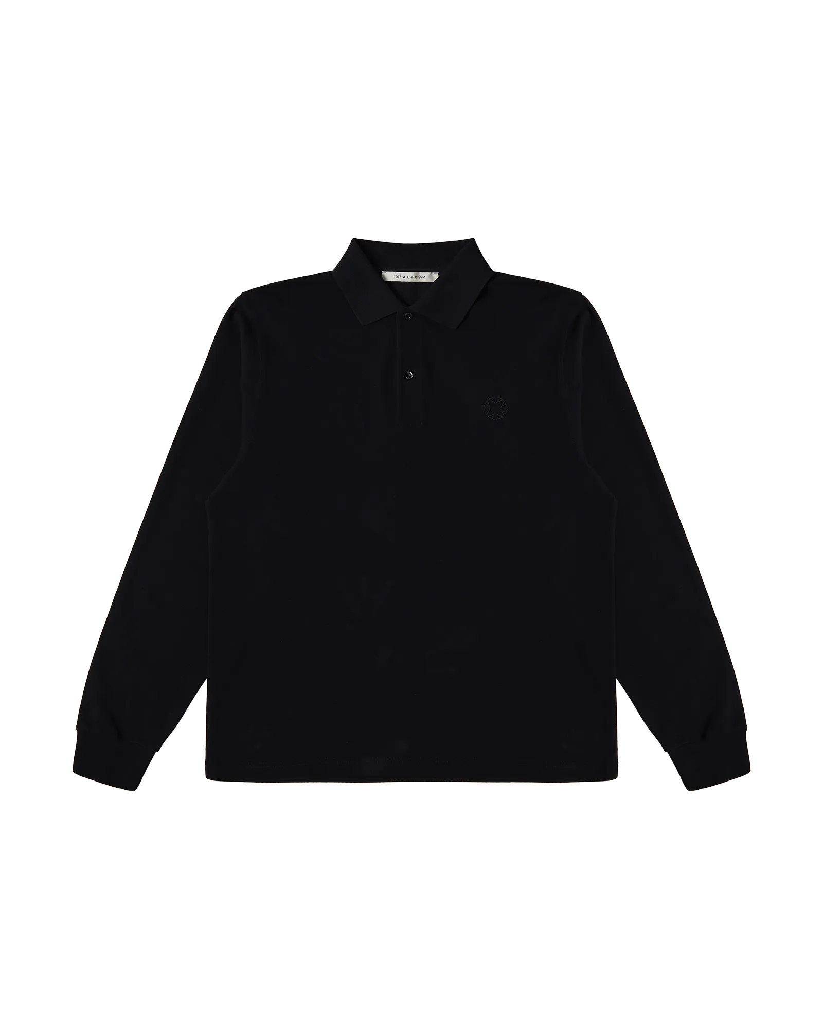 BLACK LONG-SLEEVE POLO SHIRT