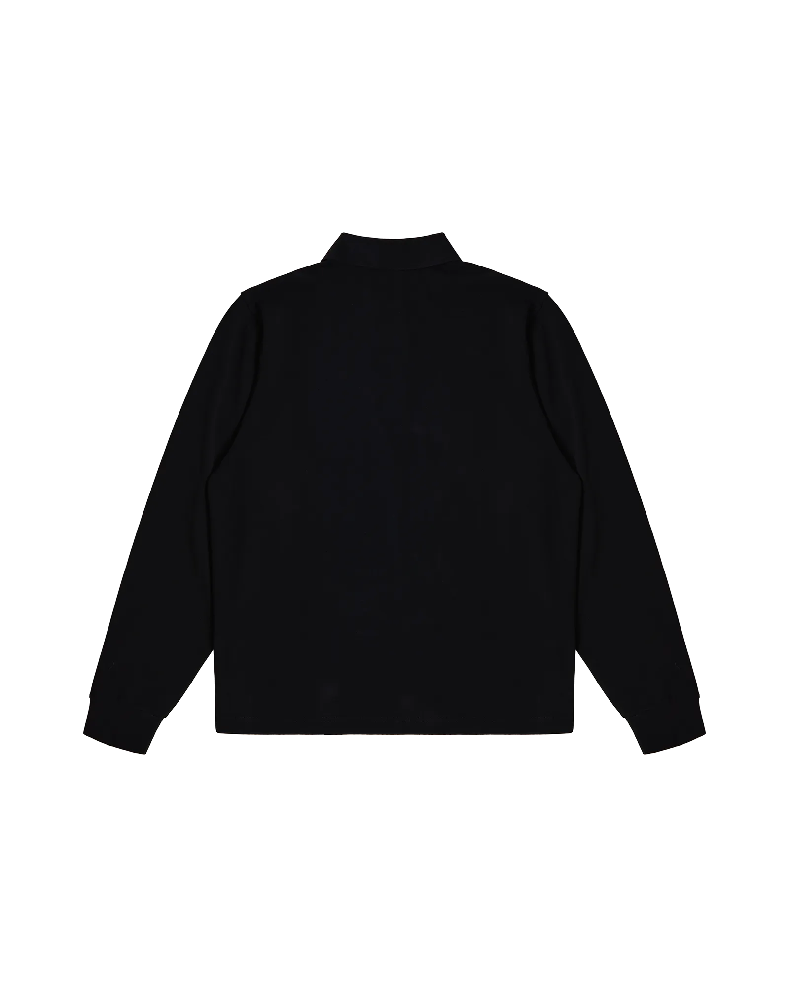 BLACK LONG-SLEEVE POLO SHIRT