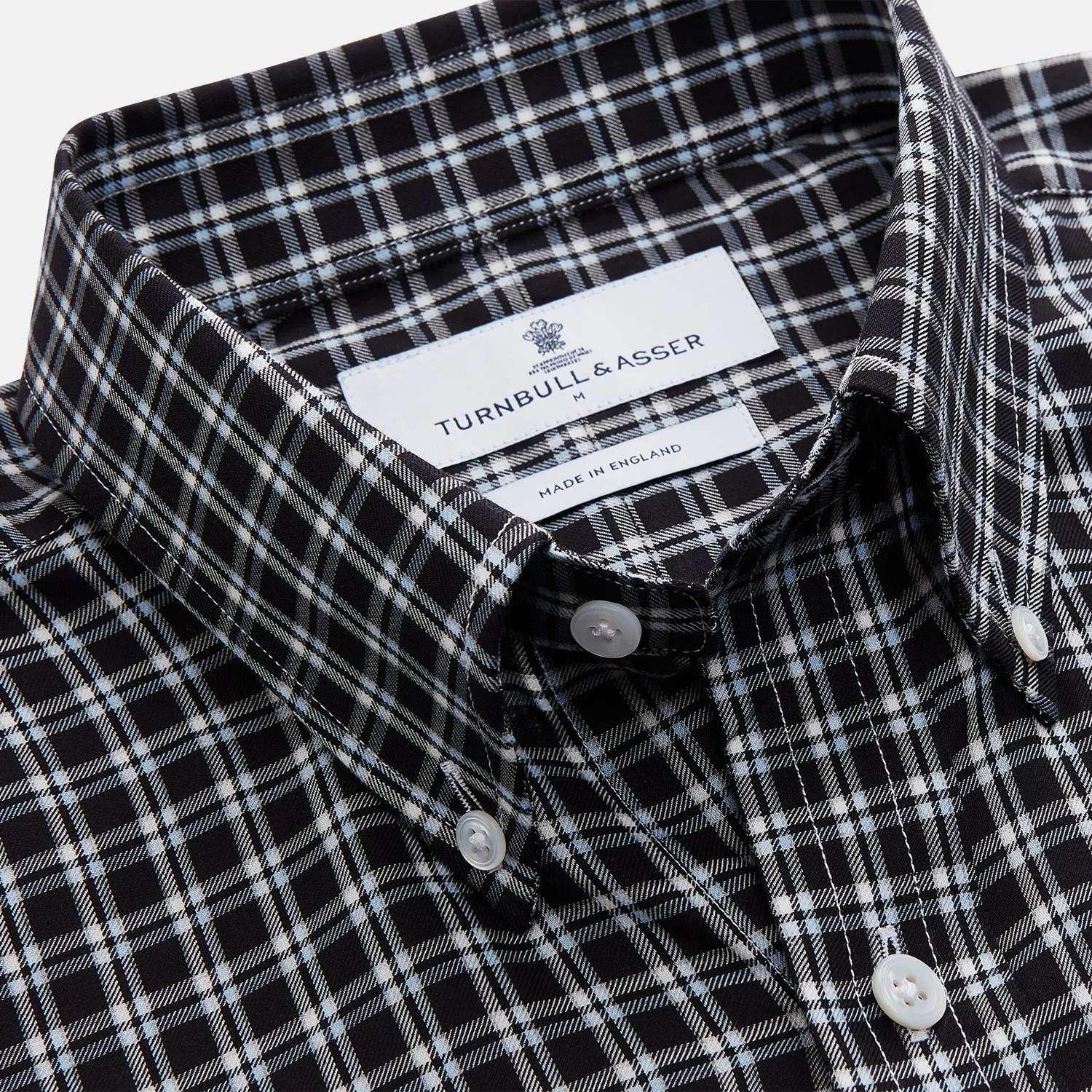 Black Multi Check Cotton Blend Weekend Fit Hayne Shirt