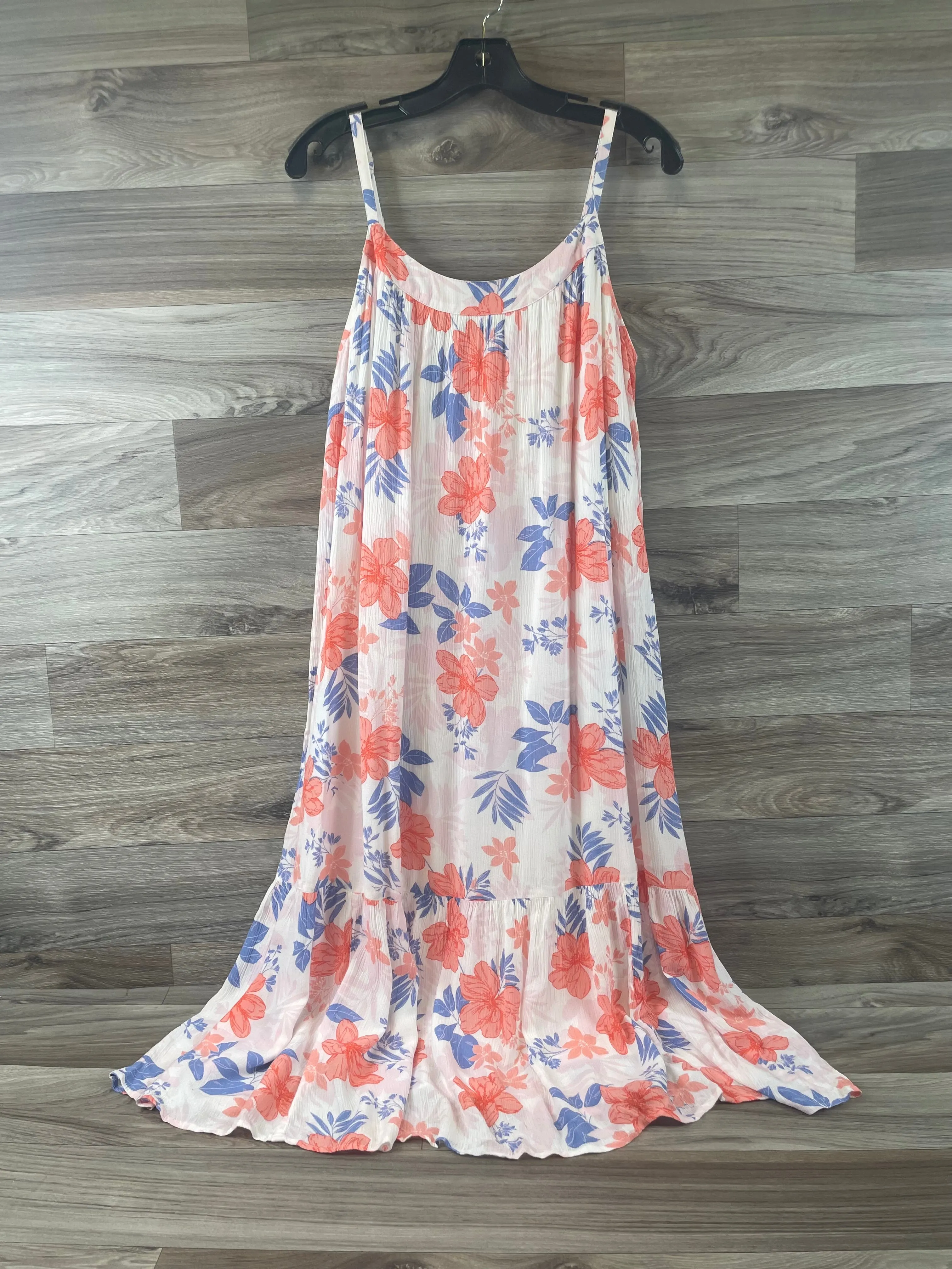 Blue & Orange Dress Casual Maxi Gap, Size M