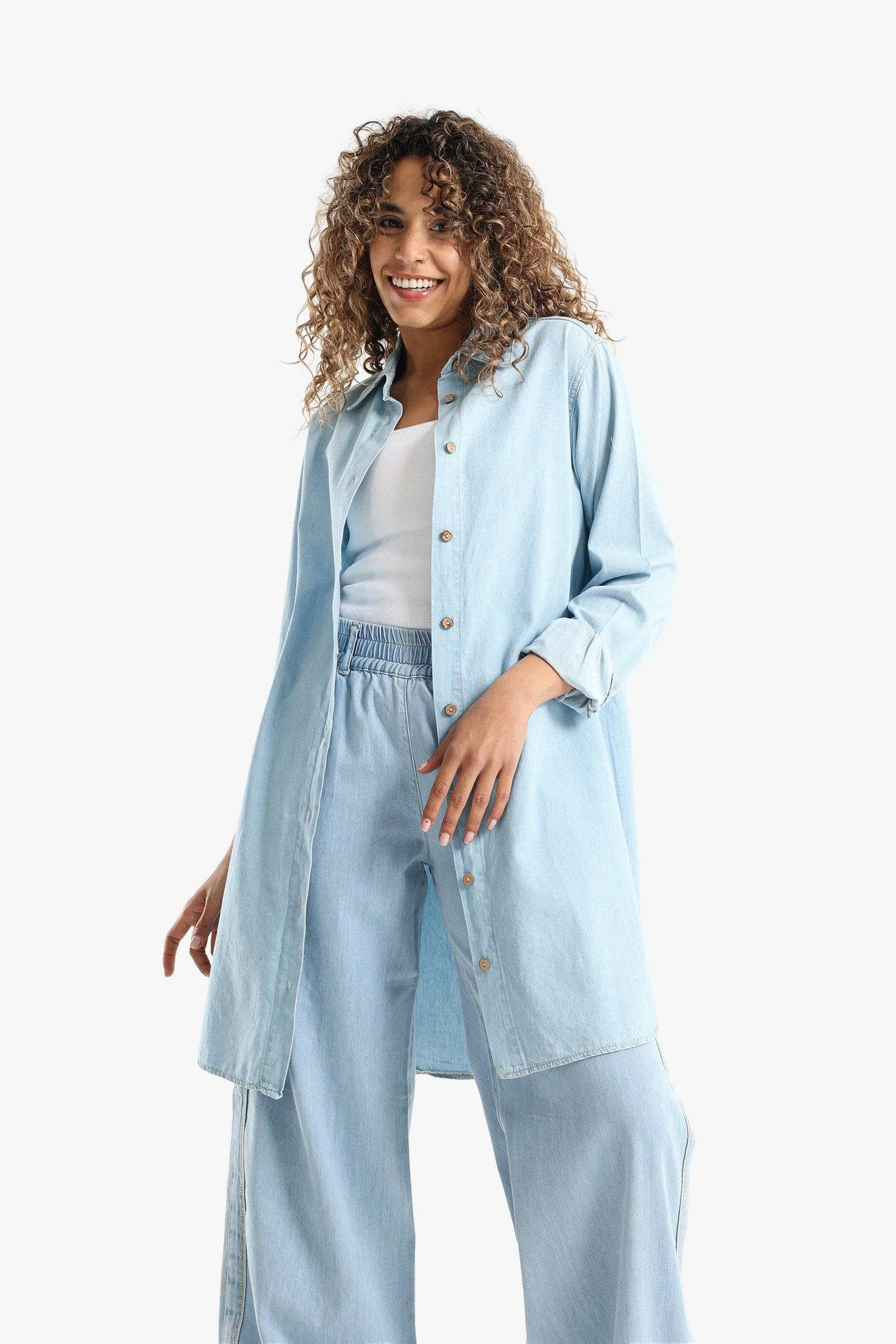 Blue Denim Long Shirt