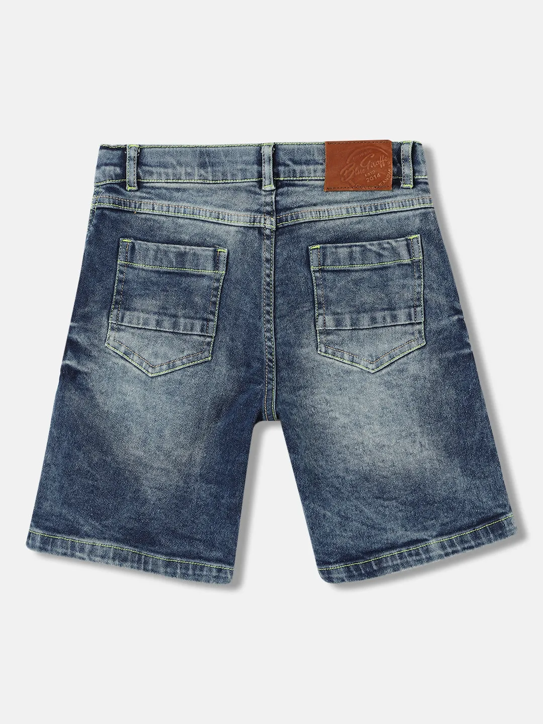 Blue Giraffe Boys Blue Solid Regular Fit Shorts