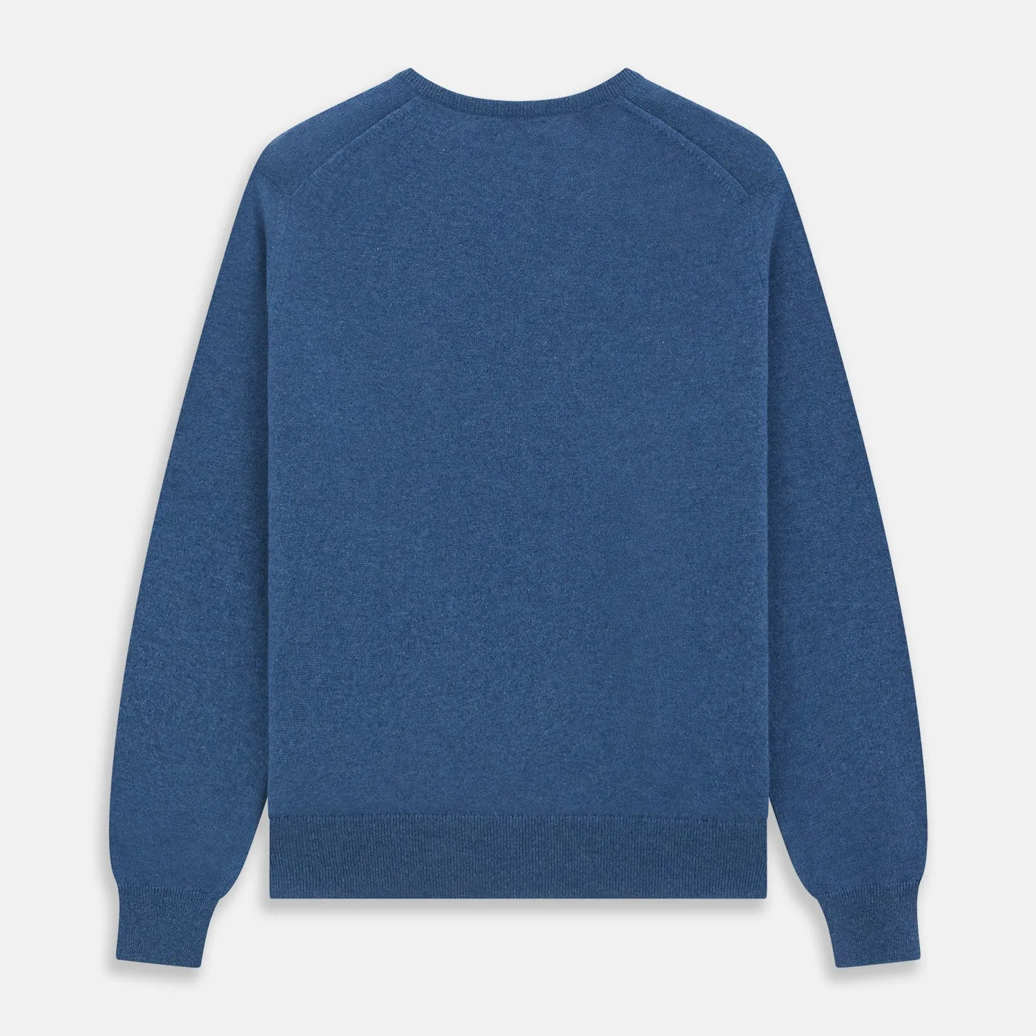 Blue V-Neck Cashmere Jumper