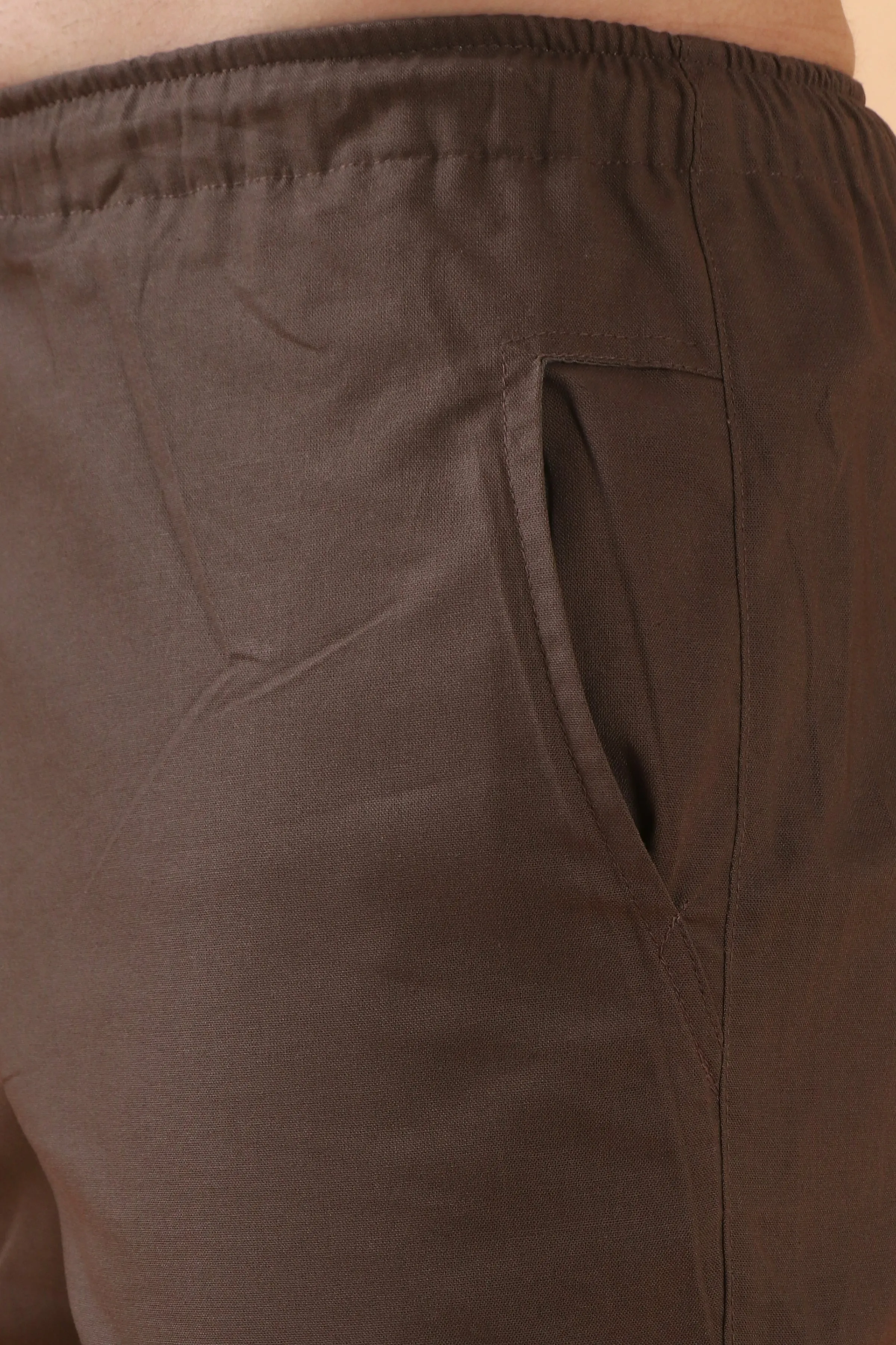 Brown Stretch Cargo Pants