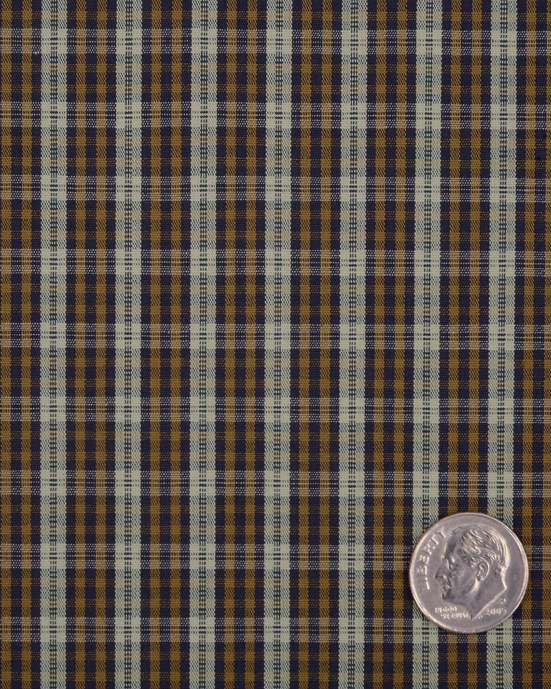 Brown Tan Navy Tartan Checks