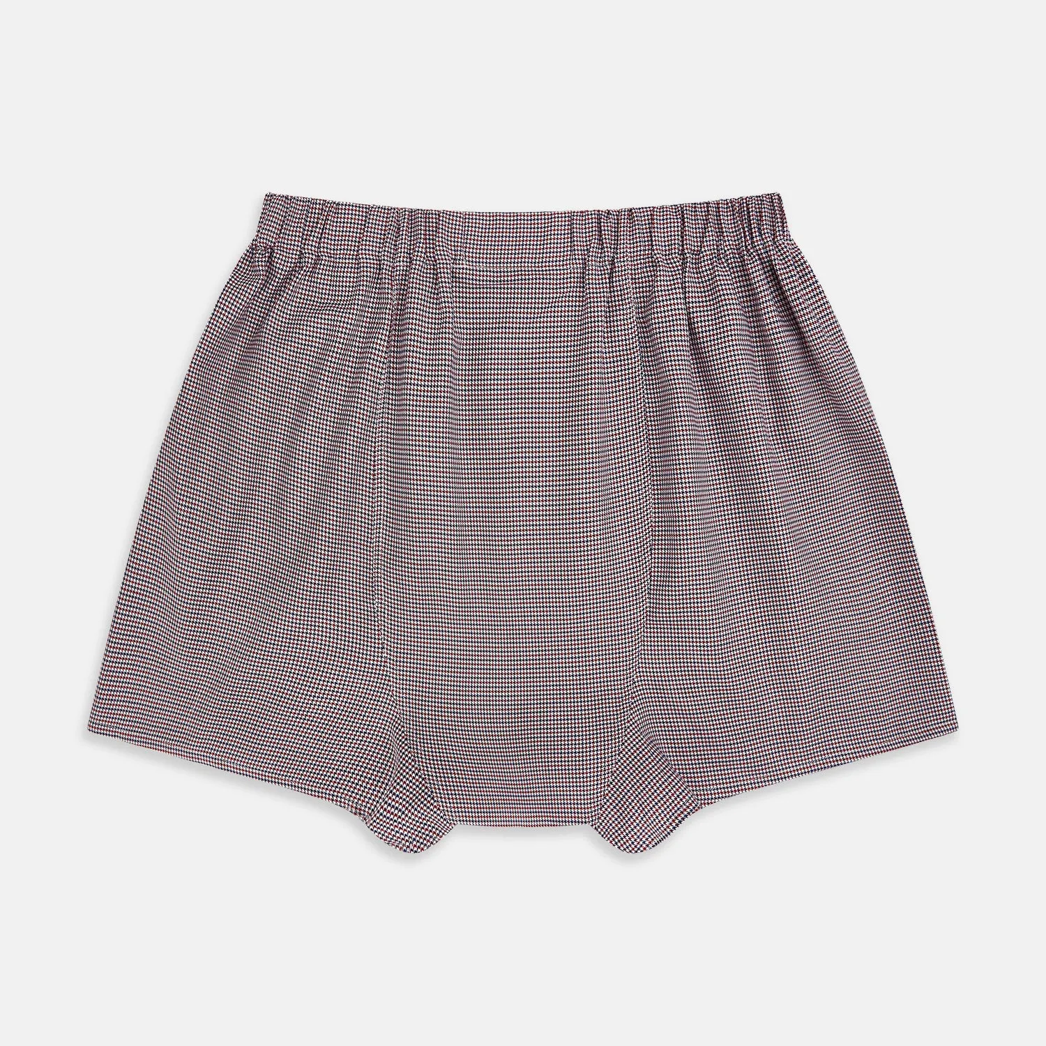 Burgundy Houndstooth Godfrey Boxer Shorts