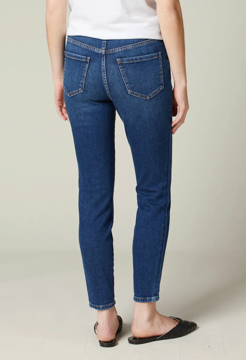 Button Front Pull On Skinny Valentina Jean