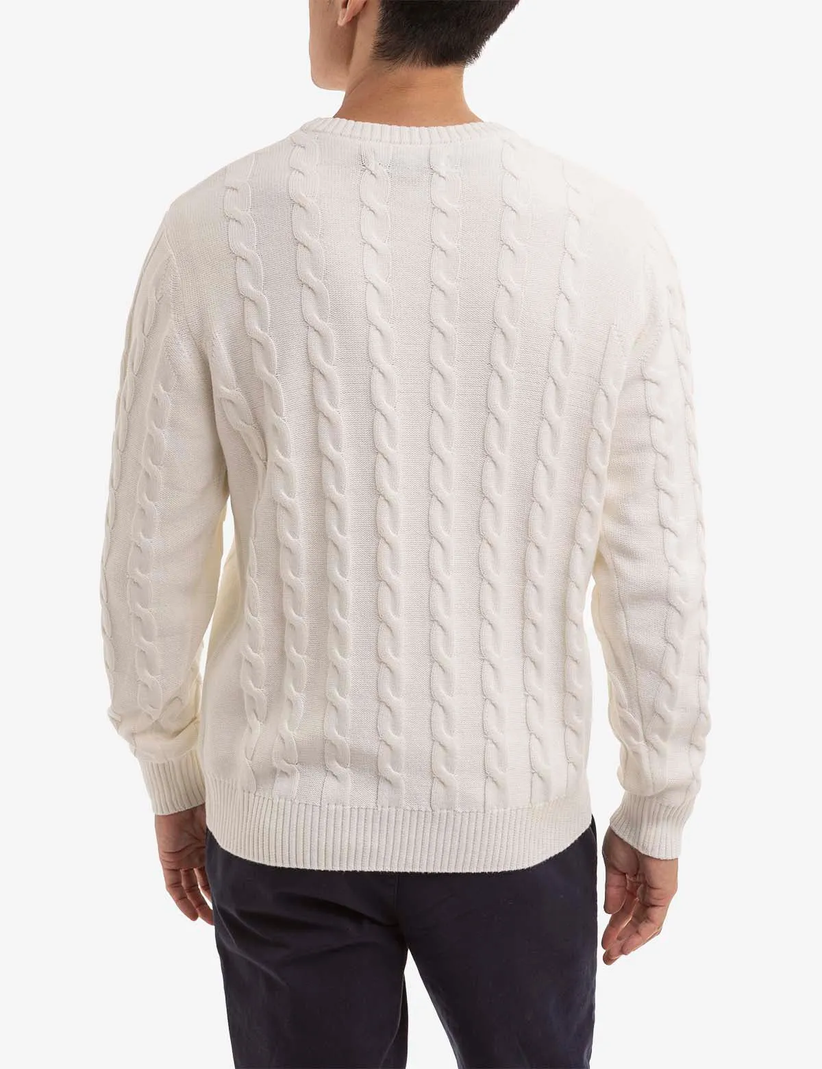 CABLE CREW NECK SWEATER