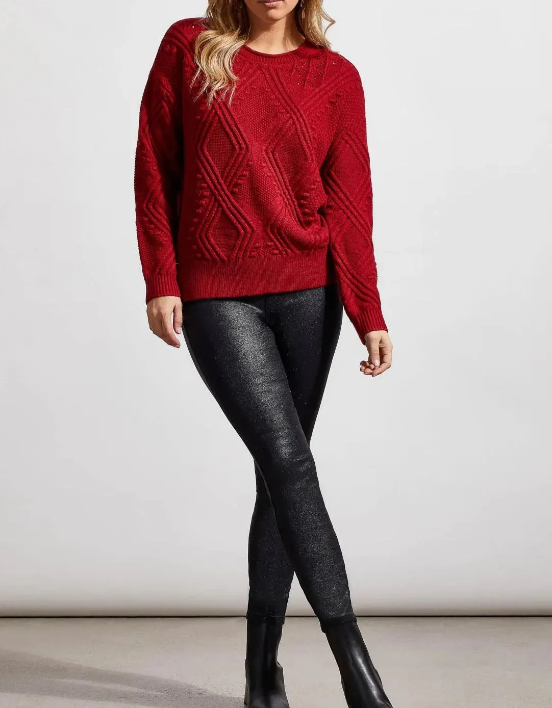 Cable Knit Crew Neck Sweater