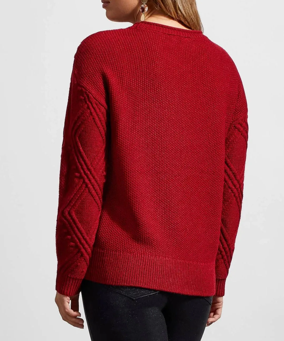 Cable Knit Crew Neck Sweater