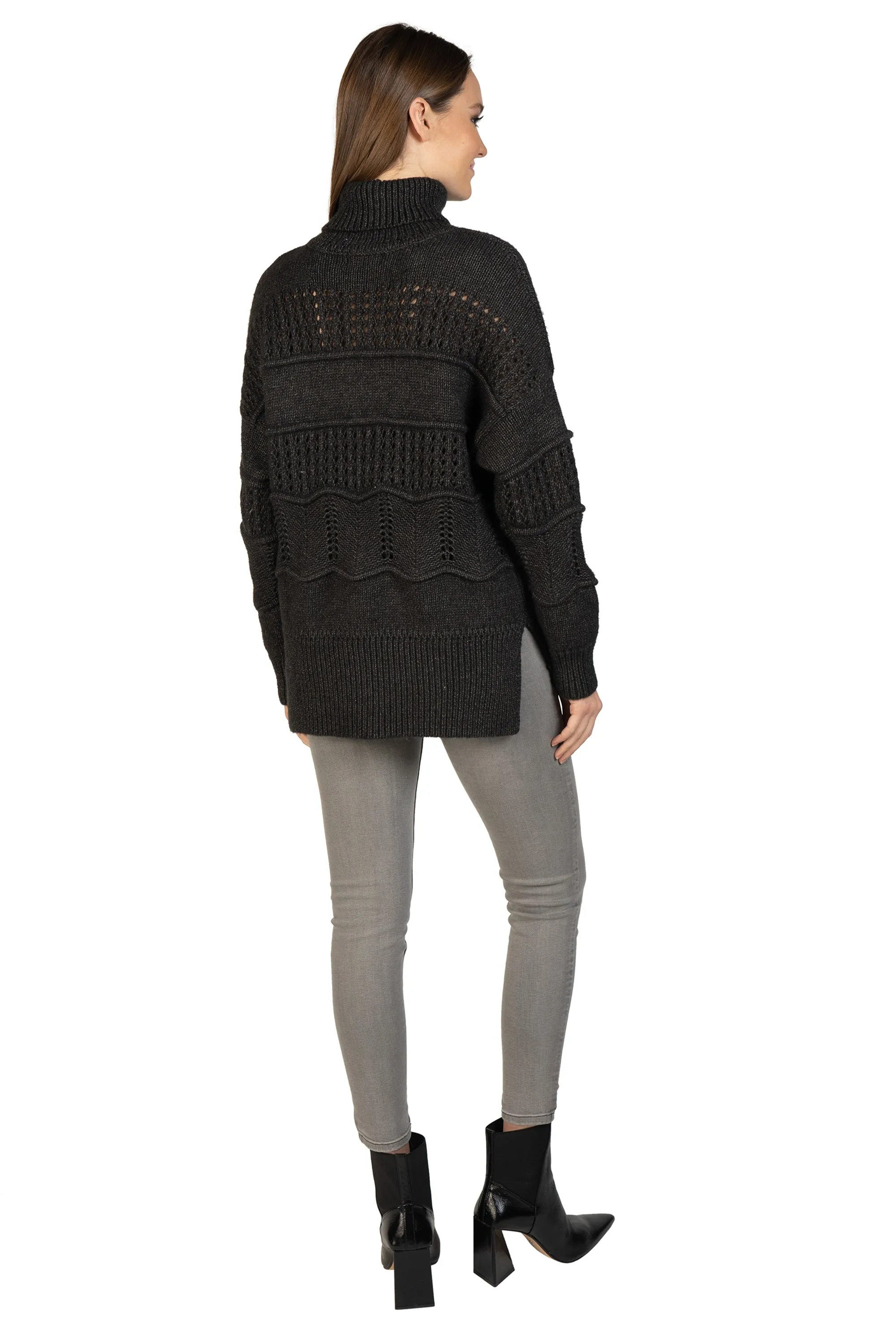 Cable Knit Turtleneck Pullover