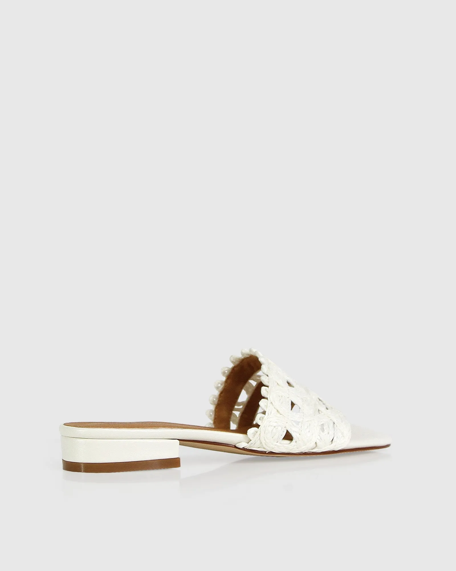 Can't Quit You Raffia Slide - White