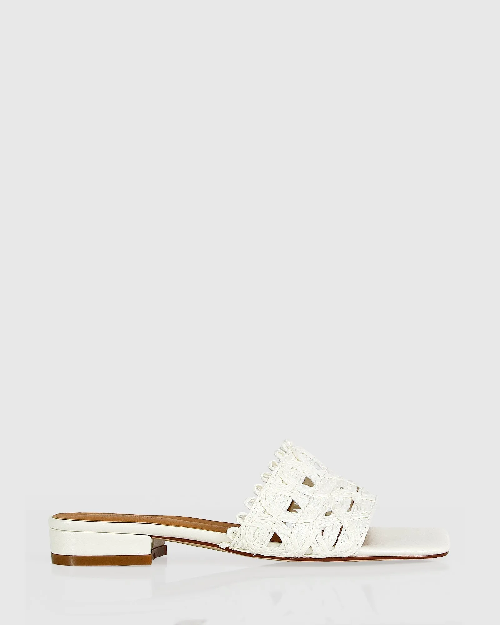 Can't Quit You Raffia Slide - White