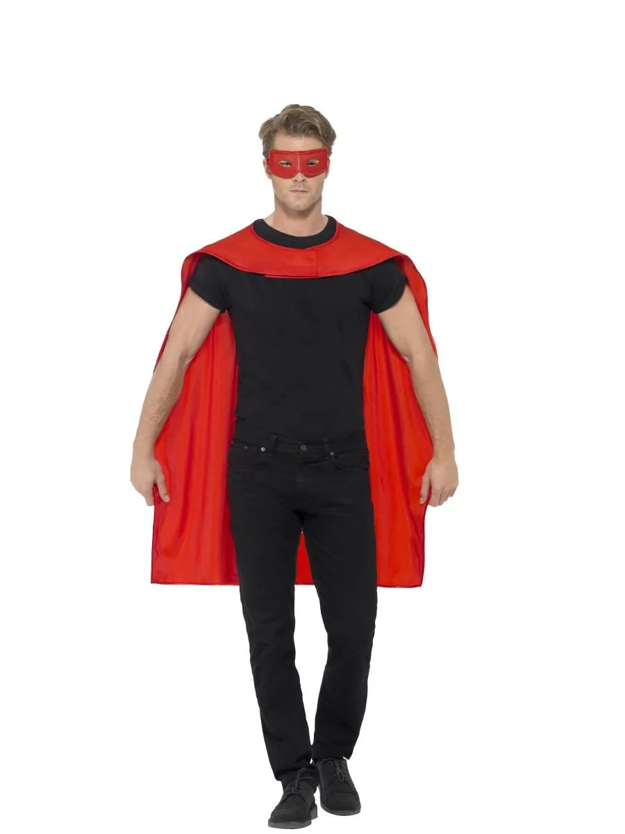 Cape, Red, with Eyemask