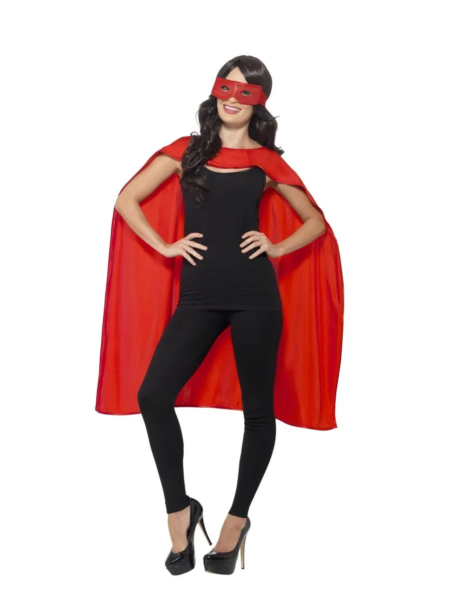 Cape, Red, with Eyemask