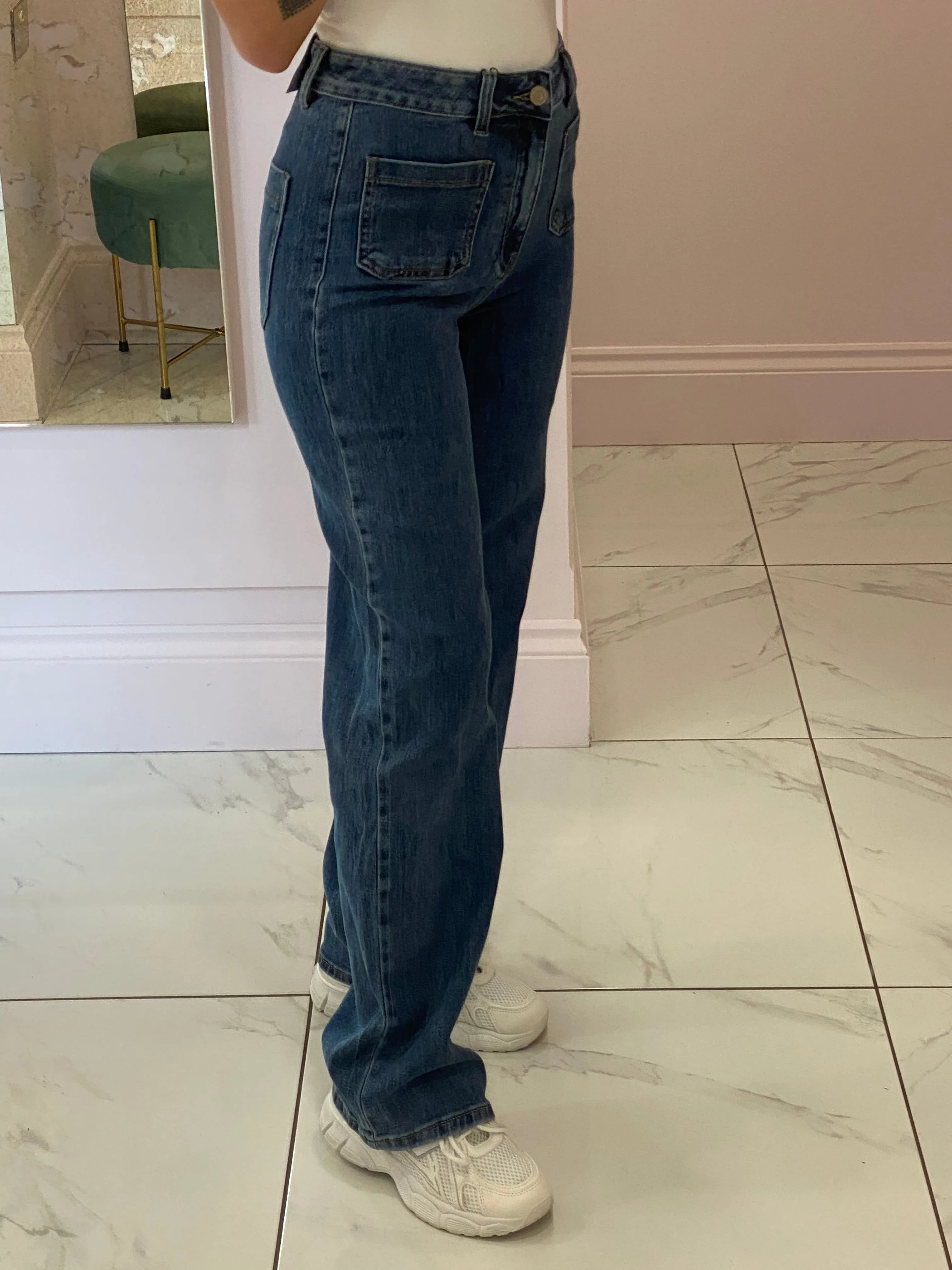 Carmen Loose Stright Stretch  Full Length Jeans