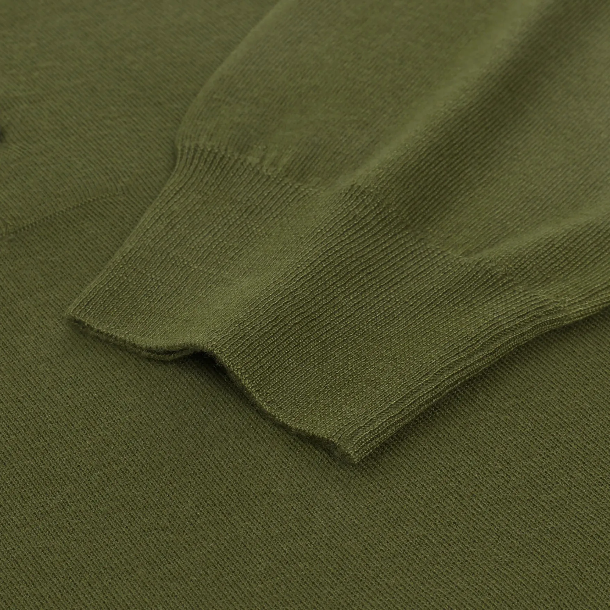 Cashmere Blend Polo Shirt in Crocodile Green