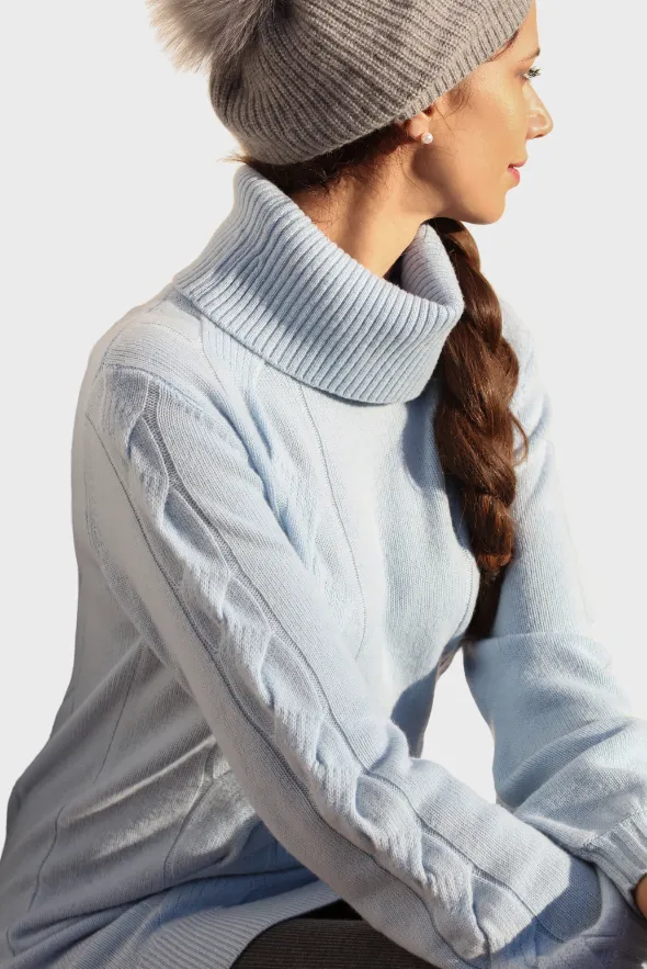 Cashmere Turtleneck Mini-Sweater